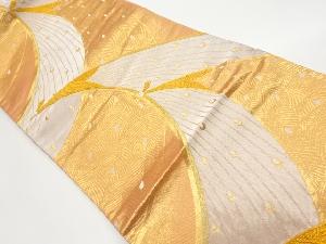 変わり孔雀模様織出し袋帯